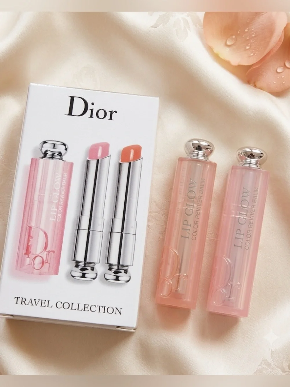 Dior Lip Balm Glow Color Reviver Balm - Pink and Peach SET OF TWO BALMS (AMAZING